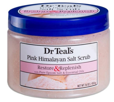 DR TEAL'S RESTORE & REPLENISH PINK HIMALAYAN SALT SCRUB - 16OZ , Sareya Beauty Supply store in Calgary AB Canada